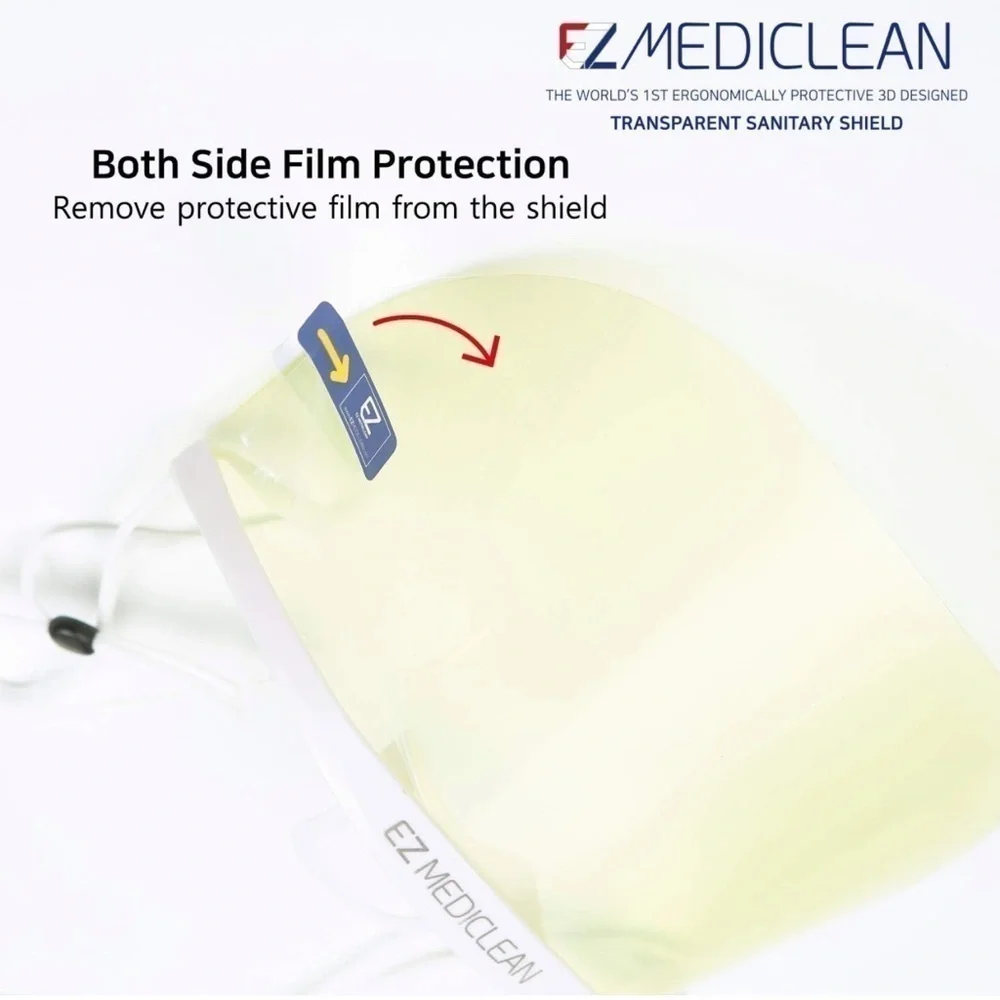 Anti-Fog Transparent Face Shield SG4 Open Mask medical /beauty/Food Handler x2